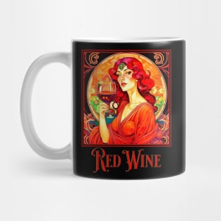 Art Nouveau Red Wine Mug
